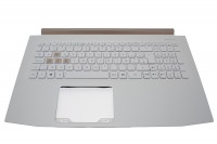 Acer Tastatur beleuchtet belgisch (BE) + Topcase weiß Predator Helios 300 PH315-51 Serie (Original)