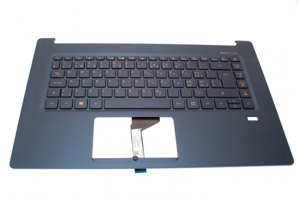Acer Tastatur beleuchtet Schweiz (CH) + Top case blau / gold Swift 5 SF515-51T Serie (Original)