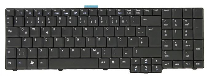 Tastatur deutsch (DE) schwarz Acer Extensa 7630G Serie (Alternative)