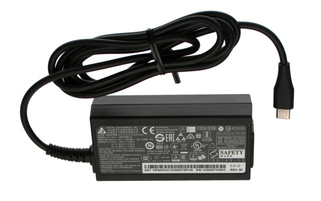 Acer Power Supply / AC Adaptor 20V / 2,25A / 45W USB-C with Power Cord EU Swift 7 SF713-51 Serie (Original)