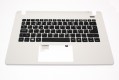 Acer Tastatur Nordisch (NORDIC) + Top case weiß / schwarz Aspire ES1-331 Serie (Original)