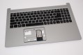 Acer Tastatur beleuchtet Deutsch (DE) + Top case silber Aspire 5 A515-54 Serie (Original)
