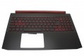 Acer Tastatur beleuchtet Russisch (RU) + Topc ase schwarz Aspire Nitro 5 AN515-54 Serie (Original)