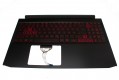 Acer Tastatur beleuchtet ROT Deutsch (DE) + Top case schwarz  Nitro 5 AN515-57 Serie (Original)