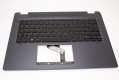 Acer Tastatur beleuchtet Deutsch (DE) + Top case schwarz TravelMate Spin P4 P414RN-51 Serie (Original)